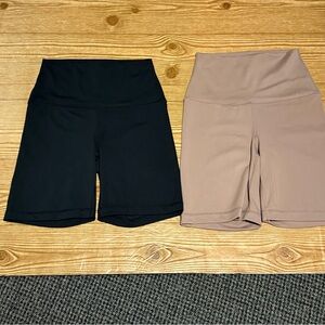 Yogalicious Black and Tan Shorts